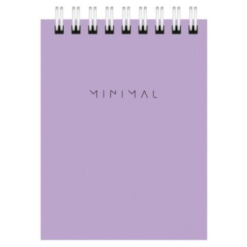 Блокнот 40л А7 75х105мм гребень клетка BRAUBERG Minimal Pastel 1/120