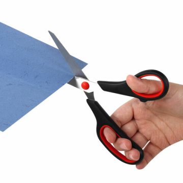 Ножницы набор 3шт (140,190,230мм) метал черно-красные вставки европодвес Brauberg 1/12/48 (Клиент)