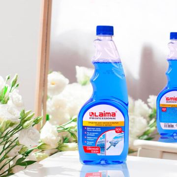 Средство для мытья стекол и зеркал 500мл сменный блок Свежий озон LAIMA Professional 1/12