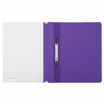 Папка скоросшиватель с прозр верхн лист BRAUBERG А4 фиолетовый 1/25/400