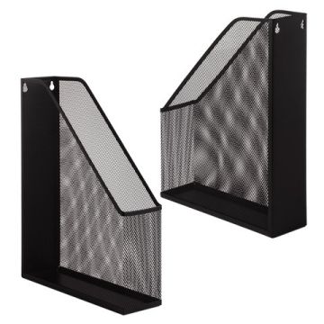 Лоток вертикальный для бумаг 72мм А4 металл черный Germanium Brauberg 1/6/24 (Клиент)