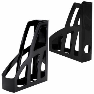 Лоток вертикальный для бумаг 250х75х300мм черный FILE Brauberg 1/16