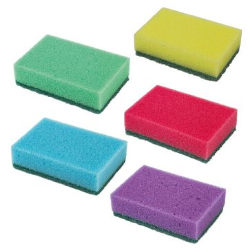 Губка для посуды (10шт) 96х64х27мм ЛАЙМА 1/36