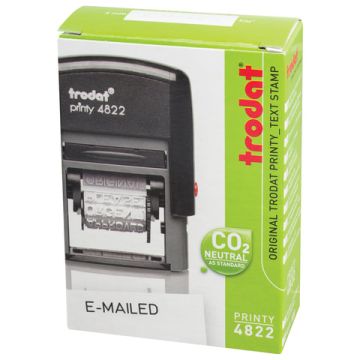 Штамп стандартный 12 БУХГАЛТЕРСКИХ ТЕРМИНОВ корпус чер оттиск 25х4мм син TRODAT 1/1 (Клиент)