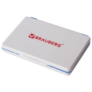 Штемпельная подушка синяя 120х90 мм (рабочая поверхность 110х70 мм) BRAUBERG 1/12/144