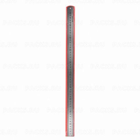 Линейка 50см металл ПВХ чехол BRAUBERG 1/12/192