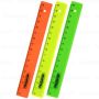 Линейка пластик 16 см ПИФАГОР, непрозрачная, неоновая, ассорти, 210603