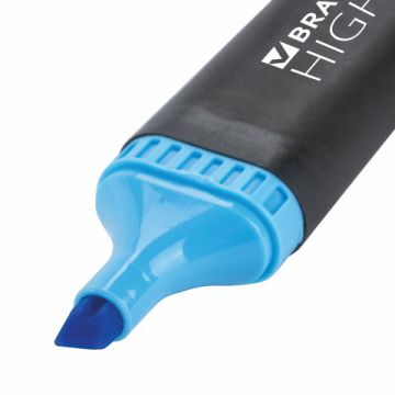 Текстмаркер голубой 1-5мм скошенный наконечник BRAUBERG CONTRACT 1/10