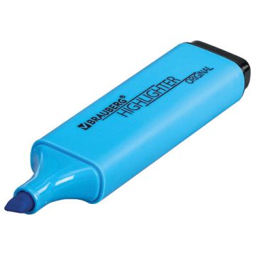 Текстовыделитель ГОЛУБОЙ линия 1-5 мм BRAUBERG Original neon 1/12/576