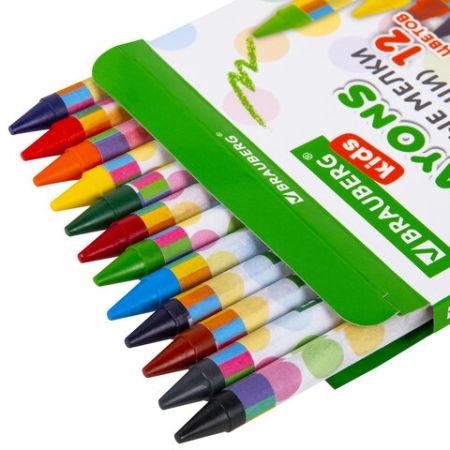 Карандаши восковые 12цв BRAUBERG KIDS 1/24/288