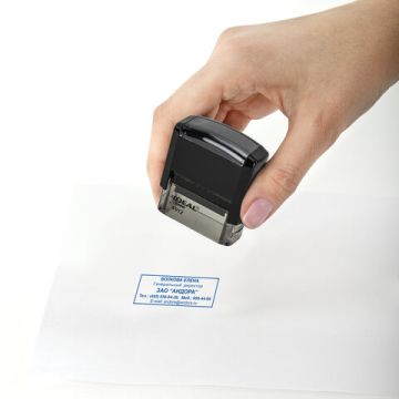 Оснастка для штампа оттиск 38х14мм синий, TRODAT IDEAL 4911 P2, подушка в комплекте, 1/50 (Клиент)