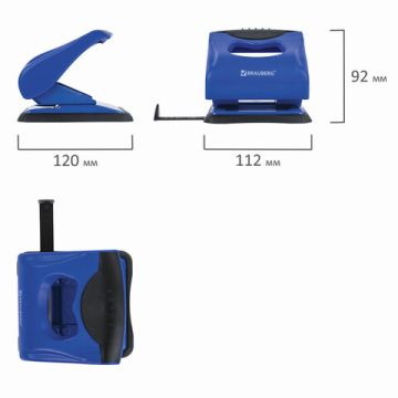 Дырокол на 30листов сине-черный Jet Pro Brauberg 1/6/48 (Клиент)