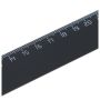 Линейка 30см пластиковая черная СТАММ 1/20/360