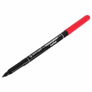 Маркер перманентный красный 1мм тонкий наконечник CENTROPEN 1/12/240