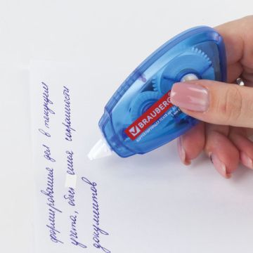 Корректирующая лента 5мм х 8м синий корпус в блистере BRAUBERG 1/24/432