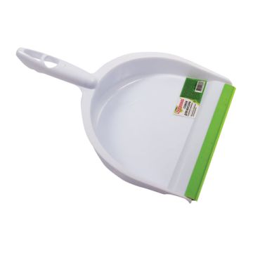 Совок для мусора со щеткой-сметкой пластик резиновая кромка ЛЮБАША 1/24 (клиент)