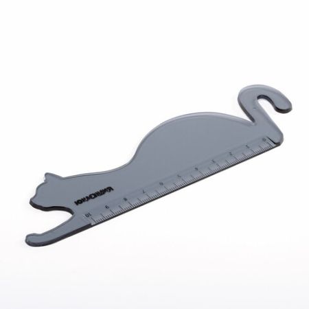 Линейка 10см пластиковая фигурная ЮНЛАНДИЯ Кошка 1/24/960 (Клиент)