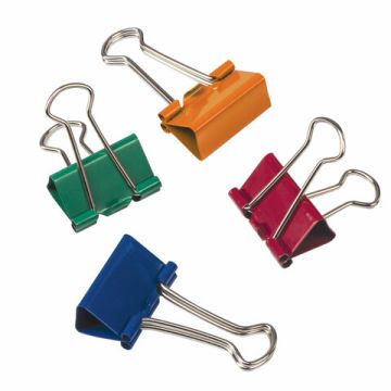 Зажимы для бумаг BRAUBERG КОМПЛЕКТ 48шт 25мм на 100л цветные в пласт. цилиндре 1/48