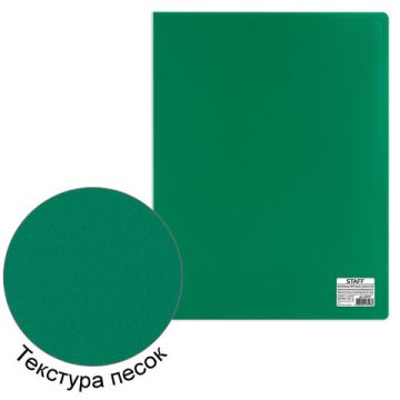 Папка  60 вклад. STAFF, зеленая, 0,5мм, 225707