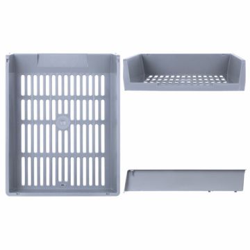 Лоток горизонтальный для бумаг 340х270х70мм (3шт) серый Office Brauberg 1/1 (Клиент)