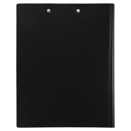 Папка-планшет с прижимом и крышкой А4 0,9мм до 50л пластик черный BRAUBERG Стандарт 1/20/120 (клиен)