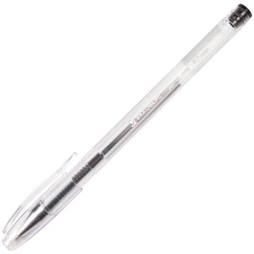 Ручка гелевая черная 0,5мм линия 0,35мм BRAUBERG 1/12/1728