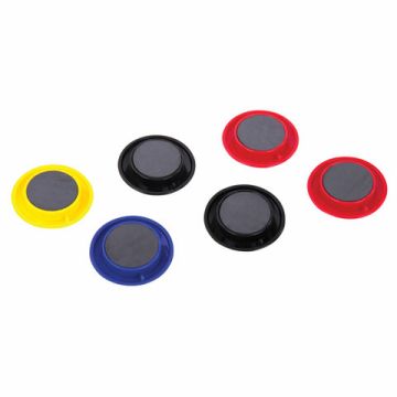 Магниты BRAUBERG, диаметр 40 мм, 6 шт., цвет ассорти, в блистере 1/24/144 (Клиент)