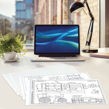 Перфофайлы А3 35мкм гладкие гориз STAFF Manager 50шт 1/30