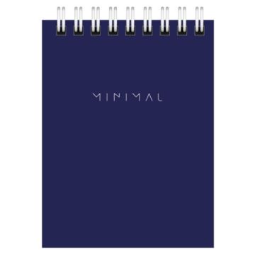 Блокнот 40л А7 75х105мм гребень клетка BRAUBERG Minimal Classic 1/120