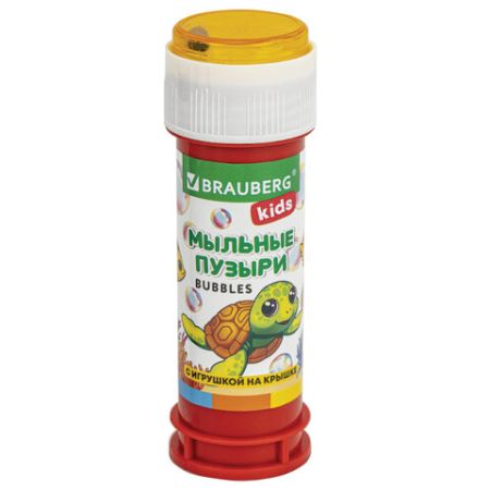 Мыльные пузыри 60мл с игрушкой BRAUBERG Kids 1/36/216