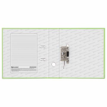 Папка-регистратор А4 80мм BRAUBERG с уголком покрытие ПВХ лайм  1/20