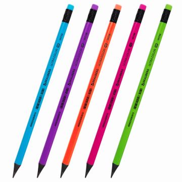 Карандаш ч/гр HB с ластиком, пластиковый ULTRA COLOR BRAUBERG  1/72