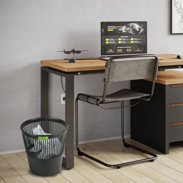 Корзина для бумаг 9л черная сетчатая STAFF Basic Эконом 1/16 (Клиент)