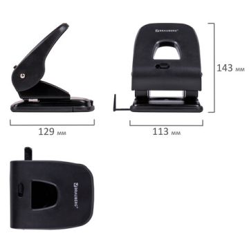 Дырокол на 40листов металлопластик черный SX-40 Brauberg 1/18