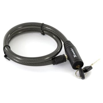 Замок тросовый велосипедный стальной трос: диаметр 10мм длина 650мм 2 ключа MATRIX 1/120