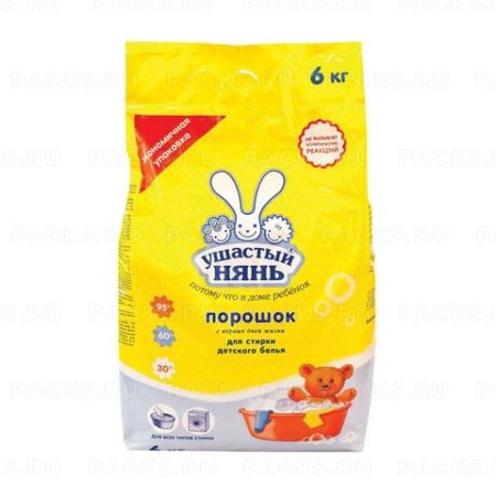 Порошок стиральный Ушастый нянь 6кг детский 1/3