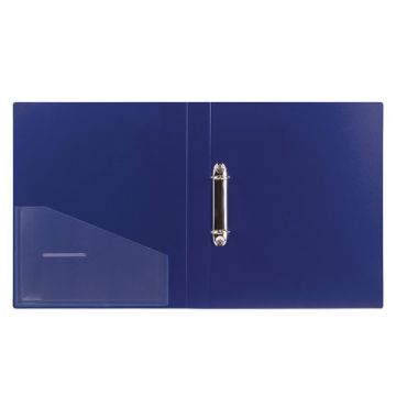 Папка на 2 кольца BRAUBERG Contract 35мм синяя до 270 листов 0,9мм 1/20 (Клиент)