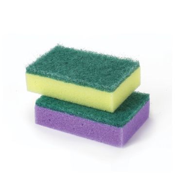 Губка для посуды макси (10шт) 27х96х64мм Офисмаг поролон/абразив 1/36
