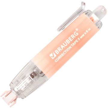 Корректирующая лента 5мм х 6м ассорти BRAUBERG PASTEL 1/24