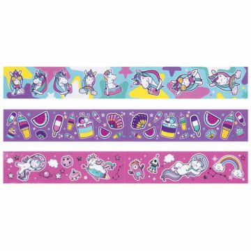 Закладки для книг с магнитом набор 6шт блестки 25x196мм ЕДИНОРОГИ ЮНЛАНДИЯ 1/10/150