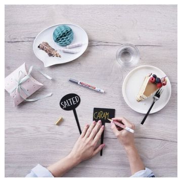 Маркер меловой белый 1-2мм влагостираемый для гладких поверхностей EDDING 1/10/600 (Клиент)