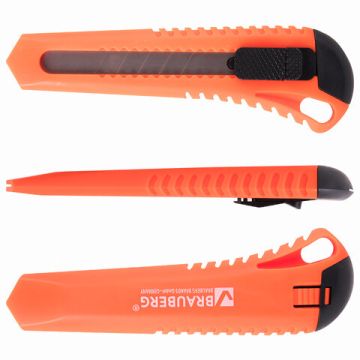 Нож канцелярский 18мм универсальный фиксатор европодвес Brauberg 1/