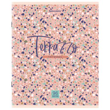 Тетрадь 96л А4 клетка скоба обложка картон Terrazzo 1/5/50