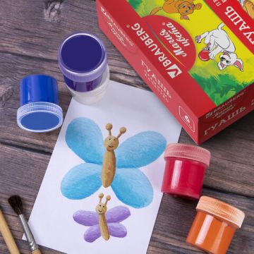 Гуашь 06цв 20мл BRAUBERG 1/36