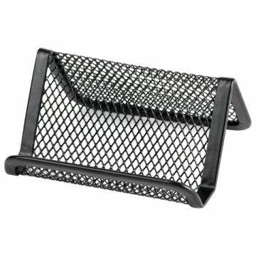 Подставка для визиток настольная BRAUBERG Germanium металлическая 43*95*71мм черная 1/12 (Клиент)