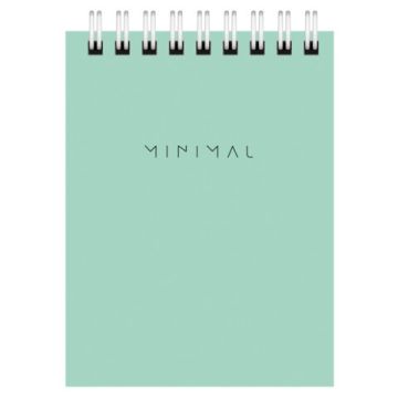 Блокнот 40л А7 75х105мм гребень клетка BRAUBERG Minimal Pastel 1/120