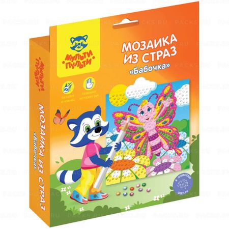 Мозаика из страз Бабочка Мульти-Пульти 1/96