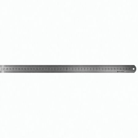 Линейка 50см металл ПВХ чехол BRAUBERG 1/12/192