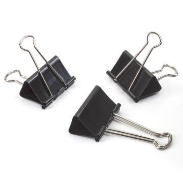 Зажимы для бумаг 51мм на 230л (12шт) черные в картонной коробке Staff 1/60