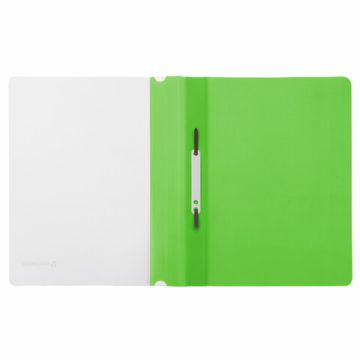 Папка скоросшиватель с прозр верхн лист BRAUBERG А4 салатовый 1/25